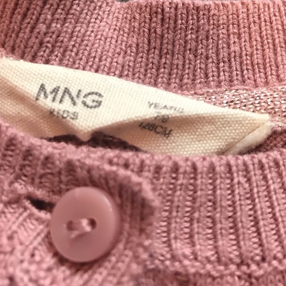 Mango Kids ribbed cardigan with sparkle - Picture 3 of 3